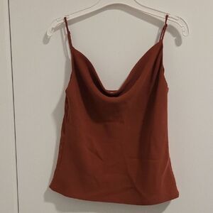 Aritzia Terracotta Cowl Neck Cami - XS